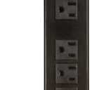 Prime Wire & Cable PB801120 6-Outlet Metal Power Strip with 14-3 SJT 10-Feet Cord,Black