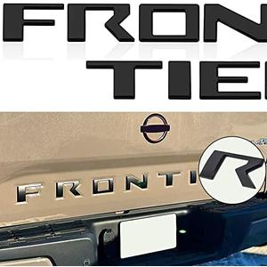 AUTO SAFETY Tailgate Insert Letters Compatible with 2022 2023 2024 Frontier Accessories 3D Raised Emblem Decals with Strong Adhesive Matte Black, Fron0305