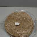 13.8" Round Woven Placemats Set of 6 - Boho Farmhouse Rattan Chargers for Dinner Plates, Braided Jute Table Mats for Dining Decor, Natural Water Hyacinth Heat Resistant Place Mats