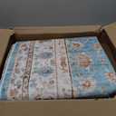 6x9 Large Washable Area Rug for Livingroom - Non-Slip Durable Carpet in Vintage Retro Design Rugs for Bedroom & Dining Room, Stain Resistant Easy Clean & Kid/Pet Friendly (Multi/Yellow)