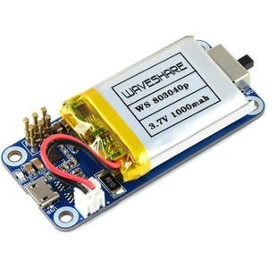 UPS HAT (C) for Raspberry Pi Zero Boards, Provides 5V Uninterruptible Stable Power with Pogo Pin Connector