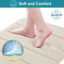 Bathroom Rugs Sets 3 Pieces Thicker Memory Foam Bath Mat with Non Slip Backing, Machine Wash, Dries Quickly, Ultra Soft Beige Bath Carpet with Toilet Rug for Bathroom,Kitchen,Tub