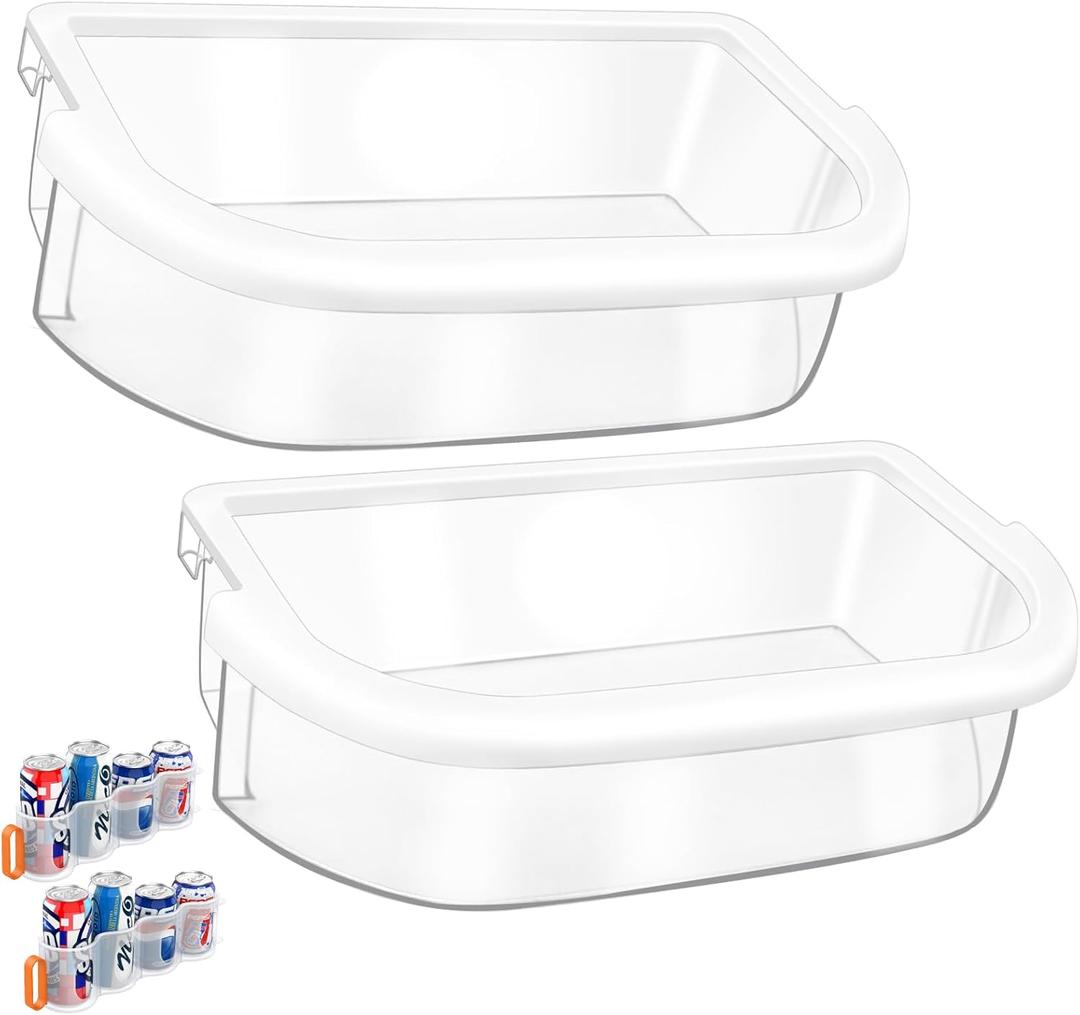 [2 PACK] UPGRADED WPW10289497 Refrigerator Door Bin Compatible with Whirlpool Refrigerator Door Shelf Bin W10289497, KitchenAid Kenmore Door Shelf WRF535SWHZ WRF535SMBM WRF535SWHV KRFC300ESS Shelves