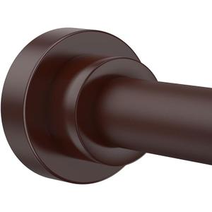 Shower Curtain Rod 31-68 in Adjustable Curtain Rod No Drilling Tension Shower Rod Stainless Steel for Door Curtain Closet RV, Brown