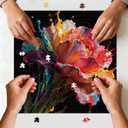 Puzzle for Adults 1024 Pieces,Colorful Paint Flower JigsawPuzzle, Challening Impossible Difficult Hard Fun 1024 Pieces Jigsaw Puzzles for Adults
