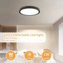 12PK 12 Inch LED Flush Mount Ceiling Light, 24W, 2520LM, 3000K/4000K/6000K CCT Selectable Super Slim LED Ceiling Light, Close to Ceiling Round Flat Panel Light for Hallway, Bedroom,Kitchen ect