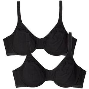 Fruit of the Loom Women's Multi-Pack Unlined Underwire Cotton Bra, 36B