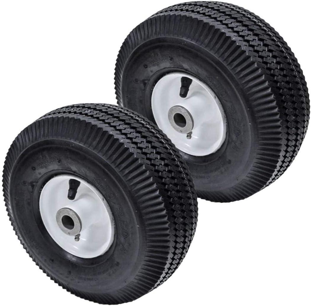 Toro 2PK Genuine OEM 105-3471 TimeCutter Front Wheel Tire Assembly 4.10x3.50x4 4.10/3.50-4