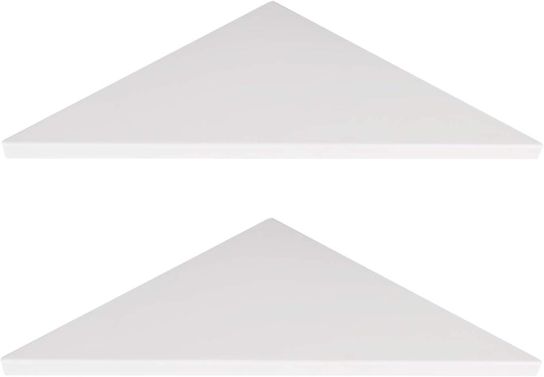 Corner Mounting Shelf,Easy to Install Wall Corner Shelf,Frosting Pattern Right-Angled,Set of 2, 15x8