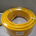 CSST Gas Line 102Ft 1/2'', Professional Underground Flexible Gas Line with 2 Brass NPT Fittings & Gloves, Contractor-Grated Stainless Steel Propane Hose for Grill, Heater, RV Conversion