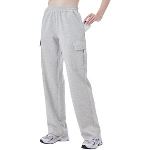 TTZ Women’s Tall Cargo Sweatpants 32" Inseam Extra Long Soft Stretch Lounge Pants for Tall Women (Gray, L)