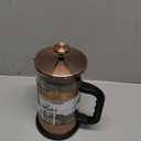 French Press Coffee Maker - 34 Ounce Classice Stainless Steel Coffee Press with 4-Level Filtration System, Heat Resistant Thickness Borosilicate Glass French Press Coffee Pot for Camping Travel Gift (Copper)