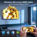 Wireless HDMI Display Adapter for iPhone, Stream Video/Audio/Files from iPhone,iPad,Android,Tablet,Laptop,MacBook to TV/Monitor/Projector, HDMI to USB C Screen Mirroring Cable Support Airplay Miracast