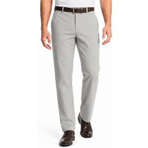 SNOWTEN Mens Dress Pants, Soft Pro Fabric, Classic Fit Stretch Work Pants Lightweight Water-Repellent Pant with Pockets, 32W x 34L (Gray)