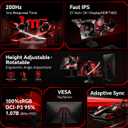 KOORUI 27-Inch 1440p Gaming Monitor, 200Hz 1ms, Fast IPS, HDR400