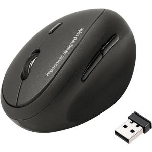 SANWA 2.4G Wireless Ergonomic Mouse, Optical Vertical Ergo Mice for Small Hands, Reduce Wrist Strain, 800/1200/1600 DPI, 5 Buttons, Compatible with MacBook, Laptop, Windows, Mac OS, Black