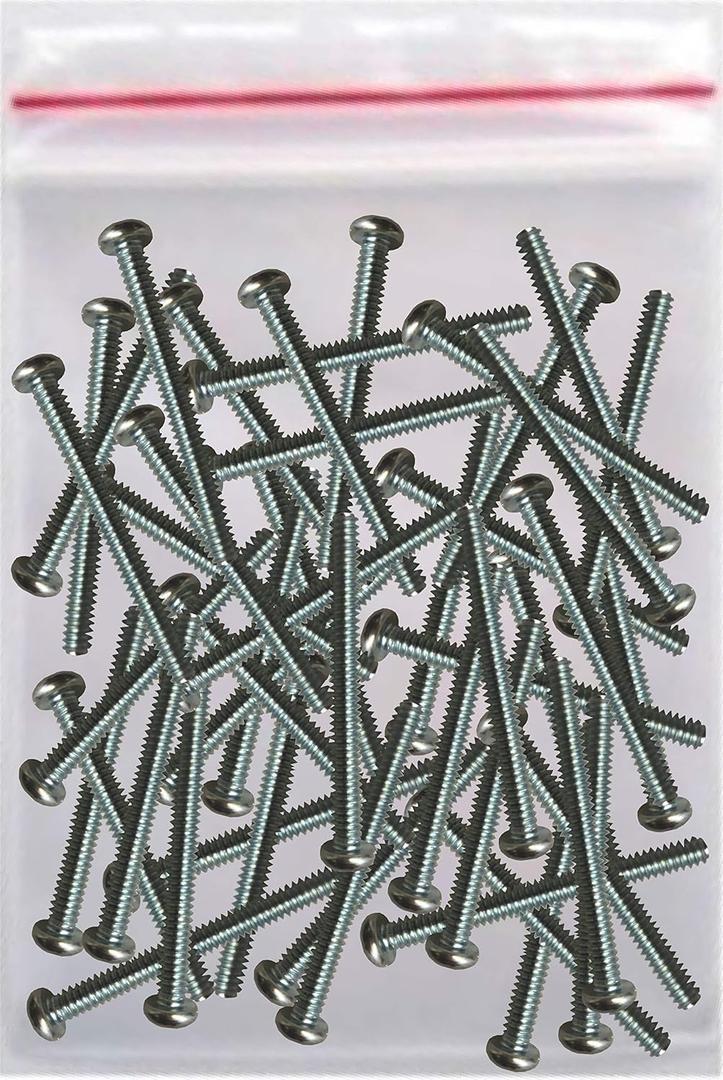 Extra Long Screws for Outlets Receptacles and Switches - Perfect for Recessed Electric Boxes and Wall Plates  50 Count Pack 1-1/2 Length 6-32 Thread  for Outlet Spacers or Electrical Box Extenders