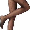 Lidogirl Thigh High Stocking Hosiery Sheer Pantyhose (Polka Dots Black-2)