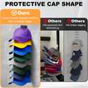 2 Pack Hat Organizer for Baseball Caps, Hat Rack for Wall, Strong Adhesive & Screw-in Cap Holder Hats Hangers for Closet Door & Bedroom