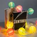 Multicolor Lantern String Lights - Nylon Hanging Lantern Lights Plug in Waterproof Connectable Indoor Outdoor Light for Bedroom Party Birthday Home Decor