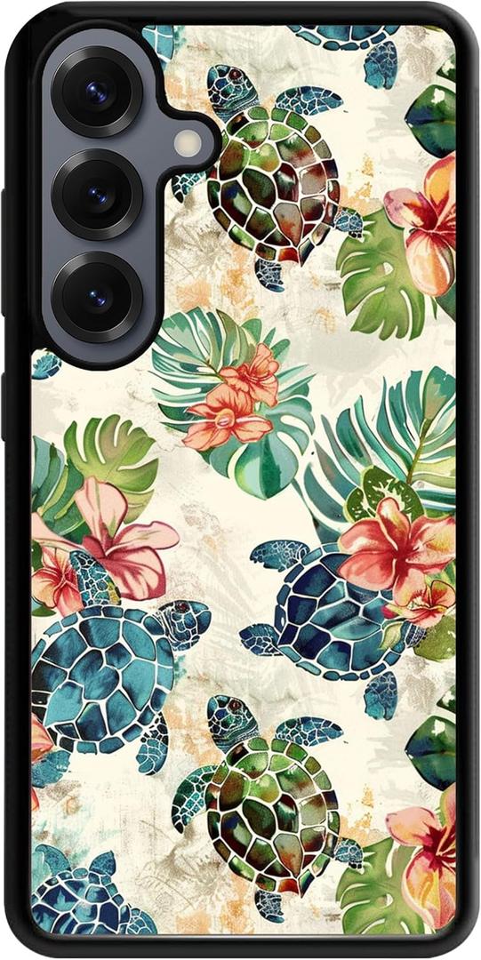 for Samsung Galaxy S25 Plus Phone Case - Vintage Art Pattern Sea Turtle Designed Phone Cases - TPU Phone Cases - Drop Protection