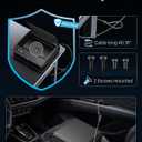 Large Biometric Gun Safe fits 4 pistols, 100 Sets of Fingerprint Handgun Safe with Internal Light & Silent Mode, Gun Lock Box for Home Bedroom Bedside Nightstand and Car, Emergency Charging, TOPMEDA