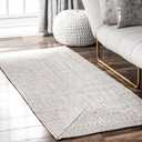 nuLOOM 2' x 6' Solid Hand Braided Indoor/Outdoor Area Rug, Pet-Friendly, High Traffic, Weather Resistant, for Patio, Balcony, Bedroom, Living, Dining Room, Wynn Ivory