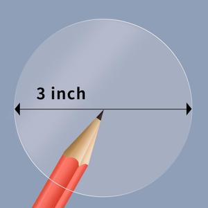 3 Inch Round Clear Seal Stickers,Transparent Envelope Mail Wafer Seal Self Adhesive Package Circle Label (1bag,200PCS)