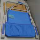 #WEJOY Folding Beach Chair for Adults, Lightweight Beach Chair with Shoulder Straps, High Back Camping Chairs with Hard Armrest, Supports 300lbs for Outdoor Lawn Concert (Blue)