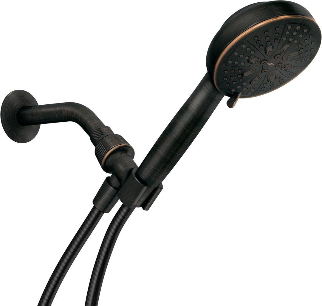 Moen Hydro Energetix Mediterranean Bronze Single Function Handheld Shower Head, 200H0BRB