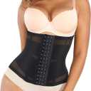 Lover-Beauty Mesh Waist Trainer for Women Tummy Control Body Shaper Breathable Cross Waist Cincher (XX-Large, Black)