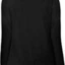 CRAZY GRID Womens Long Sleeve Shirts Casual Tops Lace Neckline Fall Fashion Clothes Winter Outfits Basic Tunic 2026 (Black, M)