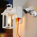 Yisuro Porch Lights with GFCI Outlet, Dusk to Dawn Motion Sensor Outdoor, 3 Lighting Modes Exterior Light Fixture, Outside for House Front Door Patio Garage(White)