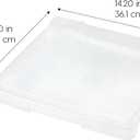 IRIS USA Fits 12" x 12" Paper, 10-Pack Thin Portable Plastic Scrapbook Paper Storage Cases Organizers with Built-in Handle for Art and Craft Supplies, Office Document, Stationery, Photo - Clear