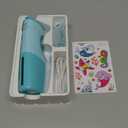 AquaSonic Kids' Water Flosser for Ages 6+ | Standard Nozzle, Orthodontic Nozzle & Waterproof Stickers | 4 Flossing Modes | Aquarium Adventures Theme (Blue)