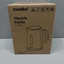 COMFEE' Stainless Steel Electric Kettle, 1.7 Liter Tea Kettle Electric & Hot Water Kettle, 1500W Fast Boil with LED Light, Auto Shut-Off and Boil-Dry Protection