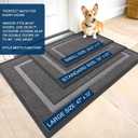 OLANLY Front Door Mat Indoor Outdoor Entrance, Waterproof All-Season, All-Weather Doormat, Sturdy Natural Rubber, Fade Resistant, Low Profile, Easy Clean Patio Porch Entryway Mat, 59x35, Dark Grey