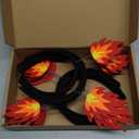 8 Pcs Flame Headband Fire Headpiece Flame Crown Felt Fire Accessories for Carnival Costume Cosplay Party Photo Props