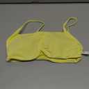 Comper Women's Sports Bra with Thin Straps Stretchy Wirefree Workout Bras Lightweight Workouts Bralette with Removable Pads (Yellow, S)