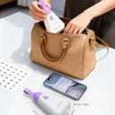 Travel Pill Organizer, 7 Compartments Portable Pill Box with Moisture-Proof Desiccant & Portable Handle, Small Pill Case for Daily Vitamins, Medicine