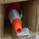 RELIANCER 4 Pack 18" Traffic Cones,Weighted Parking Cones,Orange Road Safety Cone w/ 4" Reflective Collars,Heavy Duty Construction Cone for Traffic Control,Crowd Control,Driving Training,Parking Lot