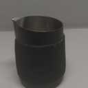 Normcore Handleless Milk Frothing Jug, Milk Pitcher 15.2 oz, Milk Frother Steamer Cup Stainless Steel Espresso Cup, Sharp Spout, Black, 450 ml