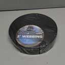 TECEUM 3/4" & 5/8" & 1" & 1.5" & 2" Webbing  10 25 50 Yards  40+ Colors  Heavy Duty 1 Inch 1.5 Inch 2 Inch Backpack Straps  Webbing for Outdoors Indoors Crafting DIY (Black)