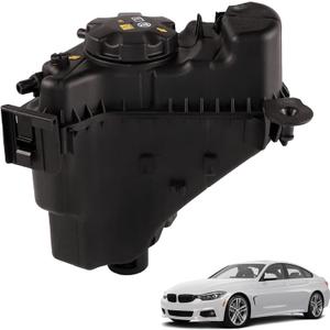 Right Engine Radiator Coolant Overflow Recovery Reservoir Tank with Sensor & Cap Compatible with 2016-2020 BMW 230i 330i 340i 430i 440i M240i Replaces V205117 17138677649 17138617044