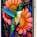 Case for iPhone SE 3rd Gen 2022,Hummingbird Butterfly Flowers Drop Protection Shockproof Case TPU Full Body Protective Scratch-Resistant Cover for iPhone SE 2020 7 8