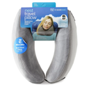 TRAVELREST Nest Neck Support Pillow - Travel Essentials, Memory Foam, Compact Travel Pillow for Long Flights, Plane Sleeping Accessories, Comfortable, Compact, Washable, Attaches to Luggage - Gray