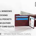 TheAntiq Leather Wallet for men with RFID Blocking, Gift for Him, Bifold Wallets with 9 Credit Cards 1 ID Window, Wallet for Men, Men's Purse, Currency Organiser Single ID Wallet (Red)