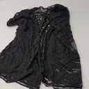 Bsubseach Lace Kimonos for Women 2025 Swim Cover Up Summer Beach Coverup Open Front Sheer Kimono Cardigan (One Size, Black)