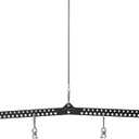 Multi-Grip LAT Pull Down Bar Hardened Powder-Coated Finish, 360 Rotating Stainless Steel Adapter, Neutral & Wide Grip Spreader Bar for Pulley System Gym & Cable Machines (BLACK-38in)