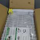 QECOUI 2-Tier Dish Drying Rack with Drainboard, Sink & Countertop Metal Dish Rack Organizer, Dish Drainers for Kitchen Counter, White Dish Racks